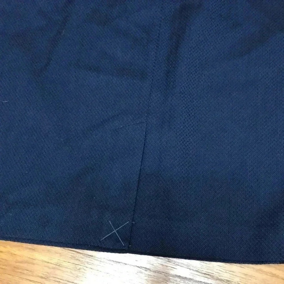 W by Worth Navy Pencil Skirt with Tuxedo Stripe - Picture 4 of 4